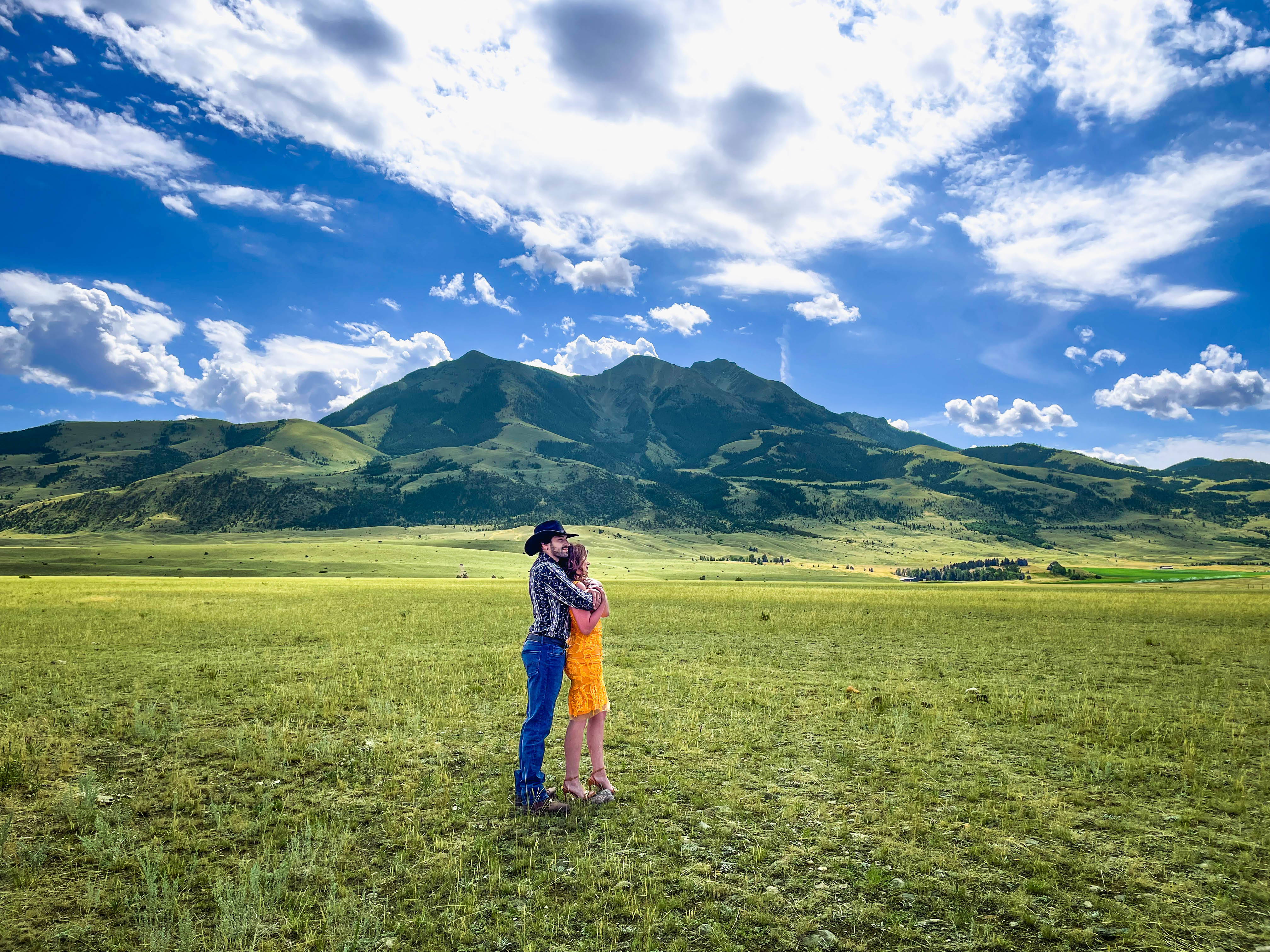 Couple embracing